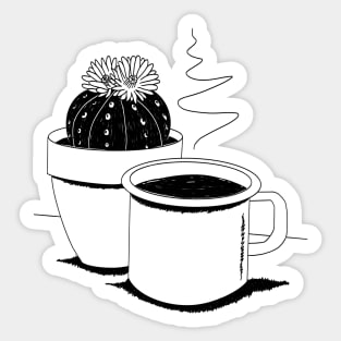 Cup of Coffee & cactus ☕️🌵 Sticker